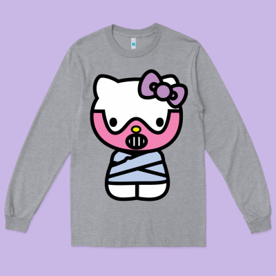 Hell Kitty Cute Devil Long Sleeve Tee Designed By Artmosaic