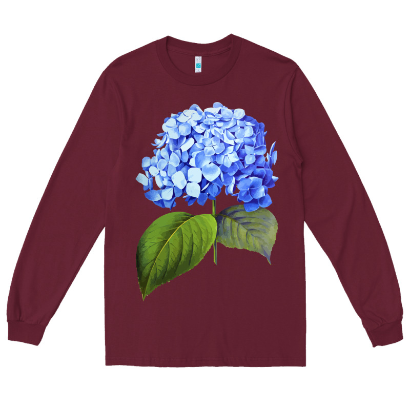 Blue  Hydrangea Long Sleeve Tee by ArtMosaic | Teevron