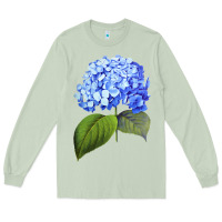 Matcha Blue  hydrangea Long Sleeve Tee - ArtMosaic