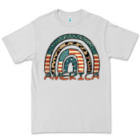 Dove Grey America rainbow Premium Tee - FaDigitalArtStudio