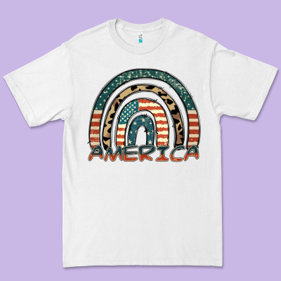 America Rainbow Premium Tee Designed By Fadigitalartstudio
