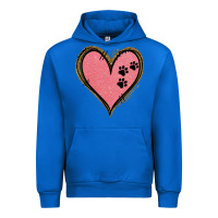 Cobalt Pink Glitter Heart Urban Hoodie - Jasminsmagicworld