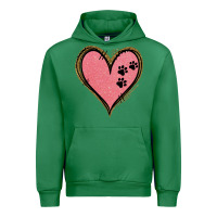 Emerald Pink Glitter Heart Urban Hoodie - Jasminsmagicworld