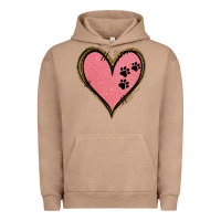 Pigment Burro Pink Glitter Heart Urban Hoodie - Jasminsmagicworld