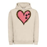 Pigment French Oak Pink Glitter Heart Urban Hoodie - Jasminsmagicworld