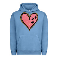 Pigment Pebble Blue Pink Glitter Heart Urban Hoodie - Jasminsmagicworld
