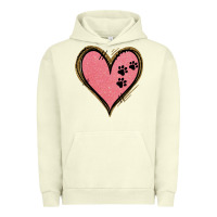 Pink Glitter Heart Urban Hoodie | Teevron