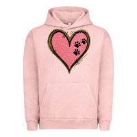 Pigment Salmon Pink Glitter Heart Urban Hoodie - Jasminsmagicworld