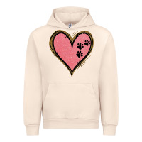 Sandshell Pink Glitter Heart Urban Hoodie - Jasminsmagicworld