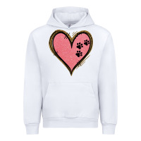 White Pink Glitter Heart Urban Hoodie - Jasminsmagicworld