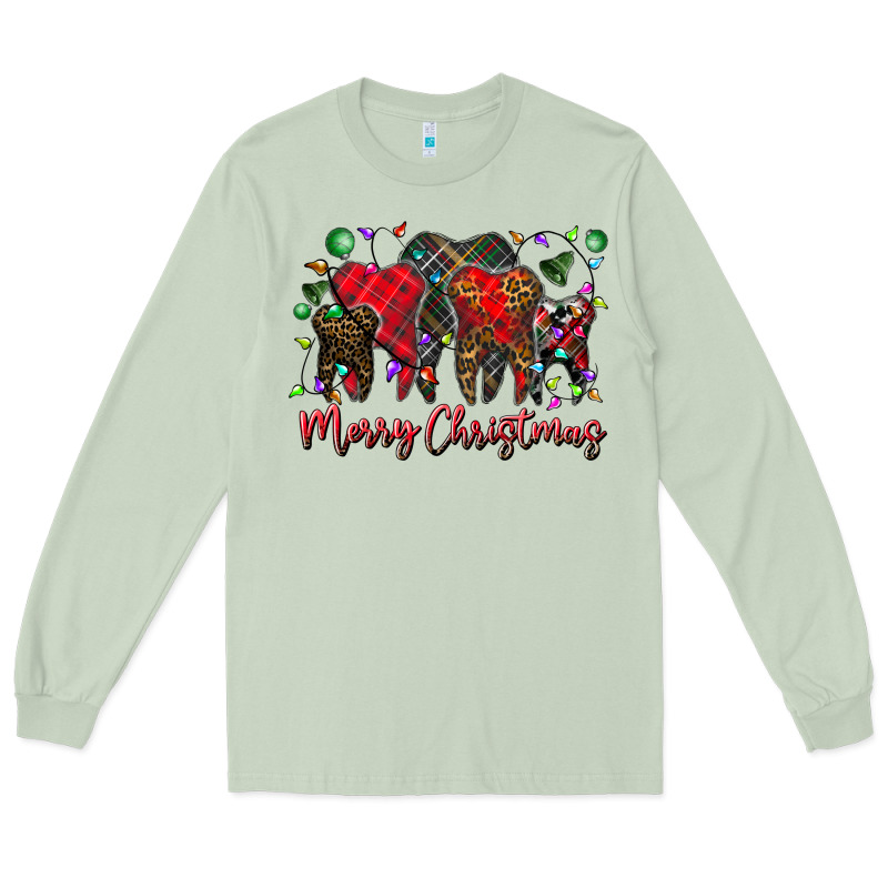 Merry Christmas Teeth Long Sleeve Tee by CowhideDigitalArt | Teevron