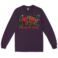 Plum merry Christmas teeth Long Sleeve Tee - CowhideDigitalArt
