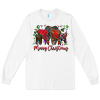 White merry Christmas teeth Long Sleeve Tee - CowhideDigitalArt