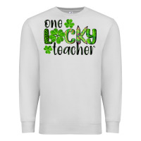 Dove Grey st. patrick's day one lucky teacher Premium Sweatshirt - RanaPortraitStore