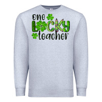 Heather Grey st. patrick's day one lucky teacher Premium Sweatshirt - RanaPortraitStore