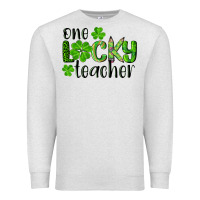 Oatmeal Heather st. patrick's day one lucky teacher Premium Sweatshirt - RanaPortraitStore