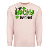 Pale Pink st. patrick's day one lucky teacher Premium Sweatshirt - RanaPortraitStore