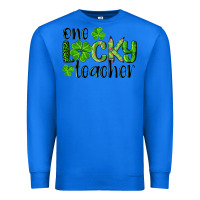 True Royal st. patrick's day one lucky teacher Premium Sweatshirt - RanaPortraitStore