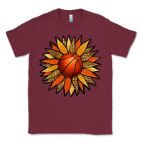 Burgundy Basketball Sunflower Classic Tee - Jasminsmagicworld