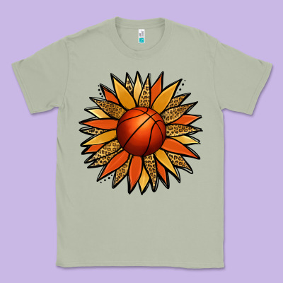 Basketball Sunflower Classic Tee Designed By Jasminsmagicworld