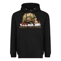 Black Merry christmas skull Heavyweight Hoodie - RanaPortraitStore