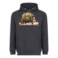 Smoke Merry christmas skull Heavyweight Hoodie - RanaPortraitStore