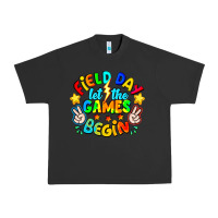 Pigment Black Field Day Let The Games Begin Urban Heavy Tee - CowhideDigitalArt