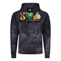 Cloud Black Peace Love Ducks Vintage Hoodie - LillyAllenDesigns