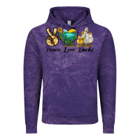 Cloud Purple Peace Love Ducks Vintage Hoodie - LillyAllenDesigns