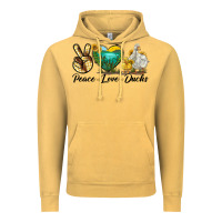 Vintage Mustard Peace Love Ducks Vintage Hoodie - LillyAllenDesigns