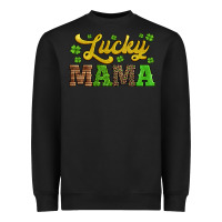 Black lucky mama st patricks day Heavyweight Sweatshirt - Jasminsmagicworld