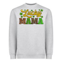 Heather Grey lucky mama st patricks day Heavyweight Sweatshirt - Jasminsmagicworld