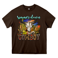 Chocolate Brown simmer down cowboy Heavy Core Tee - OliviaCreatesArt