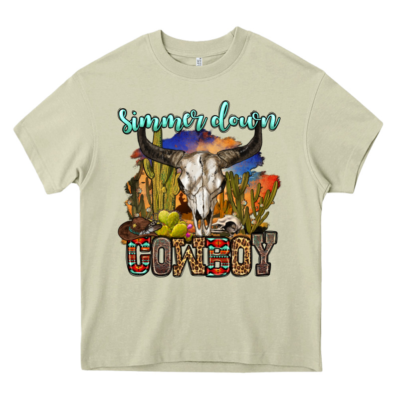 Simmer Down Cowboy Heavy Core Tee by OliviaCreatesArt | Teevron