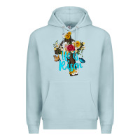 Blue Mist he is rısen with cross and butterfly Premium Hoodie - Artiststas