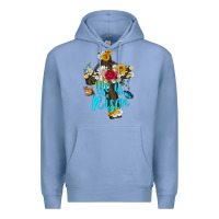 Colony Blue he is rısen with cross and butterfly Premium Hoodie - Artiststas