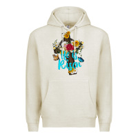 Oatmeal Heather he is rısen with cross and butterfly Premium Hoodie - Artiststas
