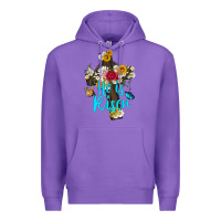 Purple he is rısen with cross and butterfly Premium Hoodie - Artiststas