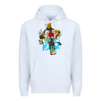 White he is rısen with cross and butterfly Premium Hoodie - Artiststas