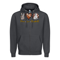 Smoke peace love baseball Zipper Hoodie - RanaPortraitStore