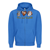 True Royal peace love baseball Zipper Hoodie - RanaPortraitStore