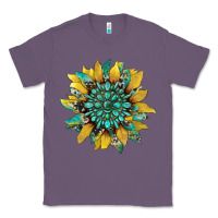 Lavender sunflower with gemstone and cowhide Classic Tee - Artiststas