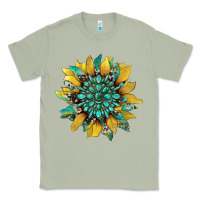 Matcha sunflower with gemstone and cowhide Classic Tee - Artiststas