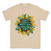 Mushroom sunflower with gemstone and cowhide Classic Tee - Artiststas