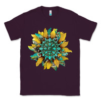 Plum sunflower with gemstone and cowhide Classic Tee - Artiststas
