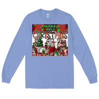 Colony Blue merry Christmas Long Sleeve Tee - CowhideDigitalArt