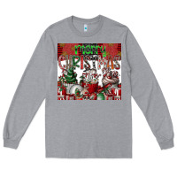 Heather Grey merry Christmas Long Sleeve Tee - CowhideDigitalArt