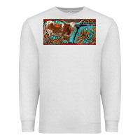 Oatmeal Heather texas longhorn with aztec tiger and  leopard Premium Sweatshirt - RanaPortraitStore