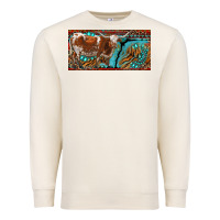 Sandshell texas longhorn with aztec tiger and  leopard Premium Sweatshirt - RanaPortraitStore