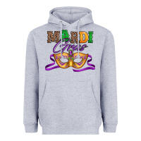 Heather Grey happy mardi gras carnival mask Heavyweight Hoodie - Jasminsmagicworld